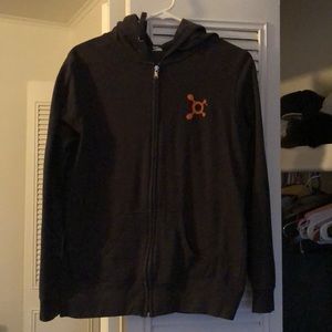 Orangetheory dark gray zip up sweatshirt